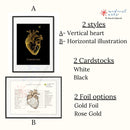 Metallic Foil Prints - Heart's Anatomy - Personalized - Medical Arts Foils Posters, Prints, & Visual Artwork Medical Arts