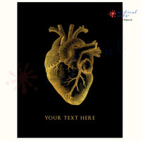 Metallic Foil Prints - Heart's Anatomy - Personalized - Medical Arts Foils Posters, Prints, & Visual Artwork Medical Arts